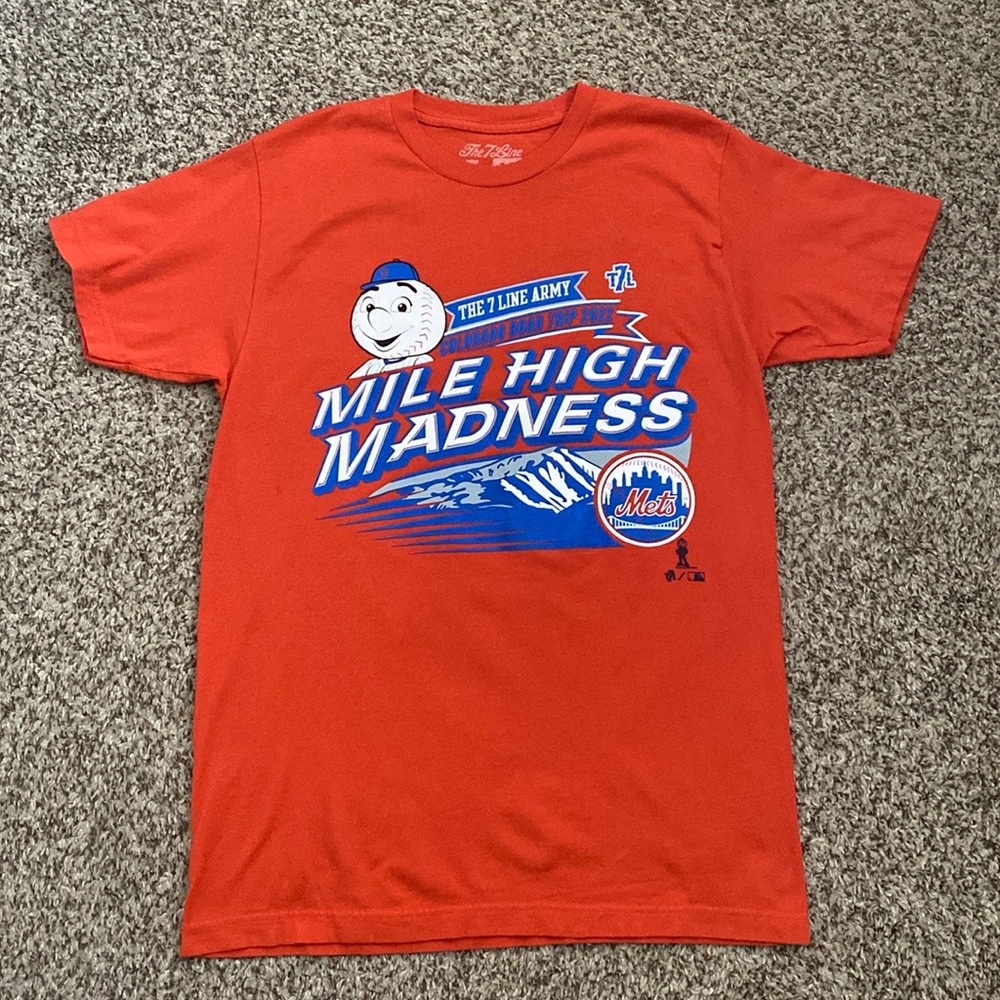NWOT The 7 Line Army NY Mets Colorado Road-trip Graphic Tee